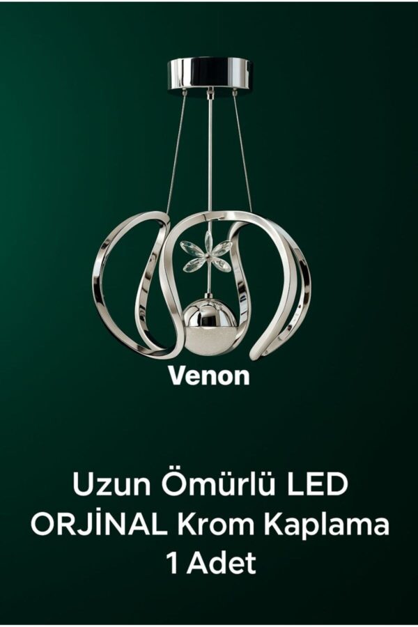 1 adet ledli 3 renk damla krom kaplama salon mutfak oda hol ledli avize yatak odası aydınlatma