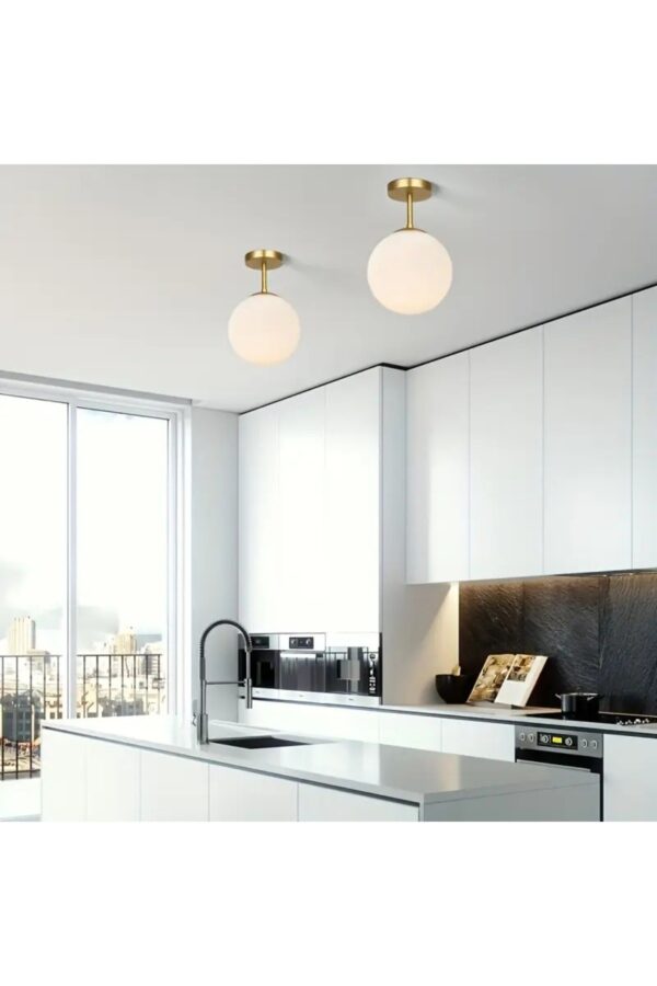 rica aplik beyaz glop camlı eskİtme metal salon mutfak oturma yatak odası plafonyer avize