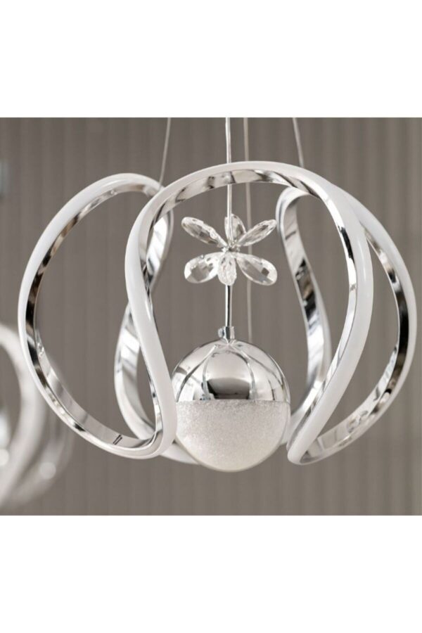 1 adet ledli 3 renk damla krom kaplama salon mutfak oda hol ledli avize yatak odası aydınlatma