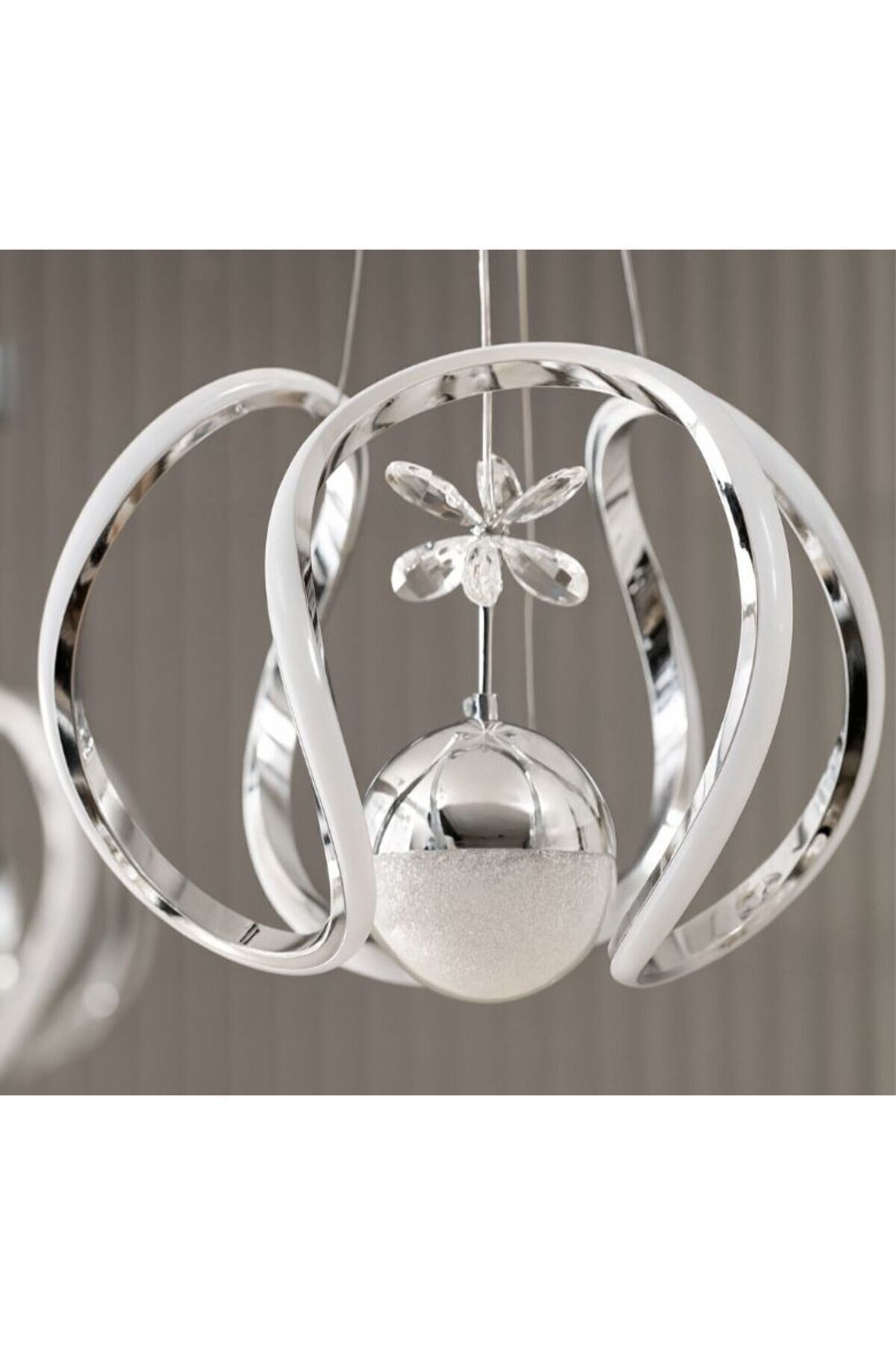 1 adet ledli 3 renk damla krom kaplama salon mutfak oda hol ledli avize yatak odası aydınlatma